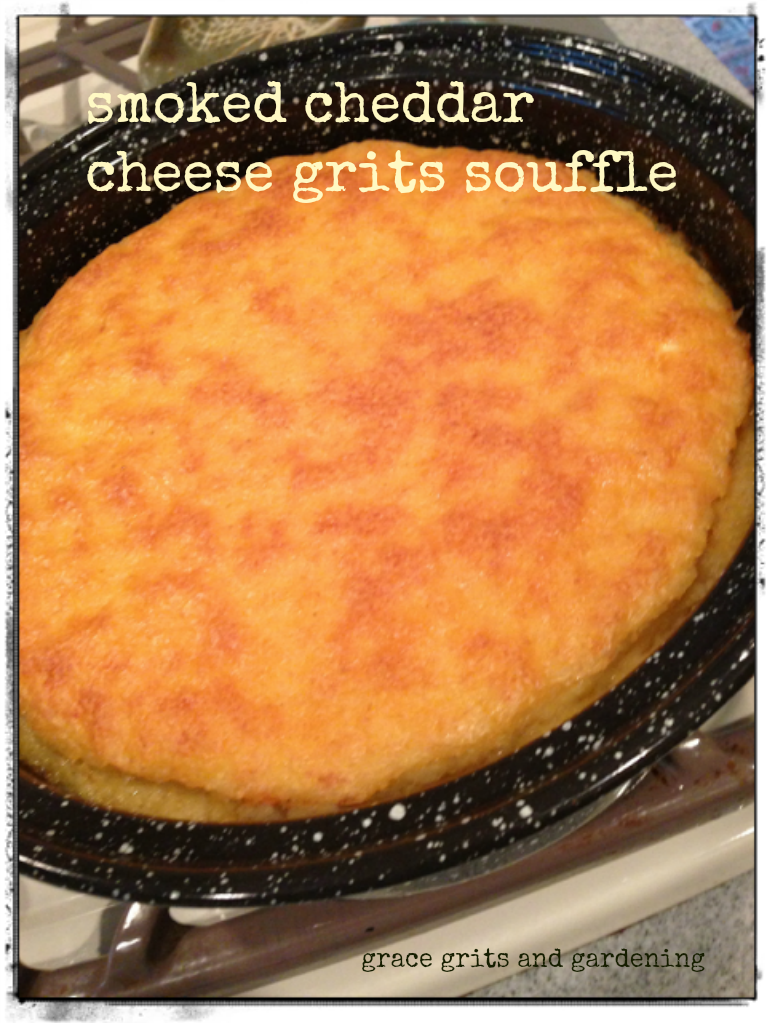 smoked cheddar grits souffle