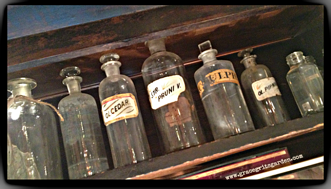Bottles used as Halloween Decor