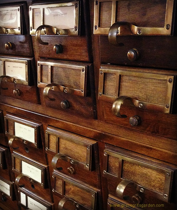 card catalog for seed packet storage?