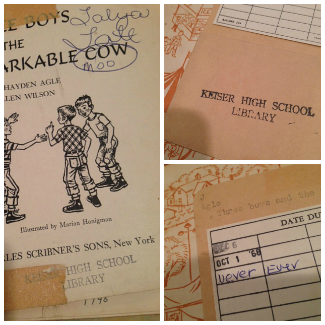 old Keiser High School Library Book