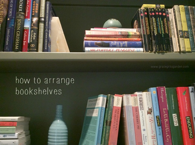 how to arrange bookshelves
