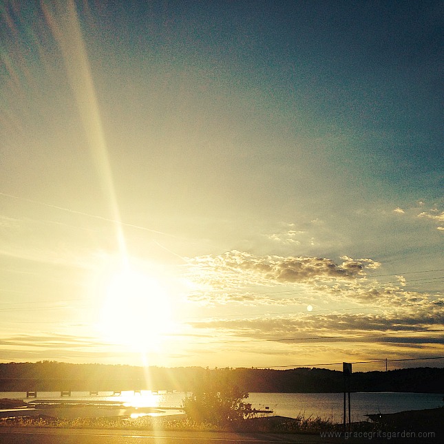 Lake Norfork at sunset