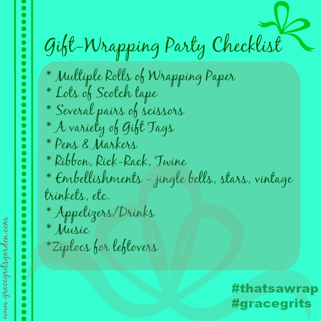 Gift-Wrapping Party Checklist