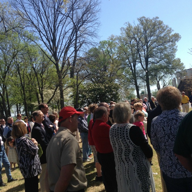 a huge crowd turned out for the groundbreaking