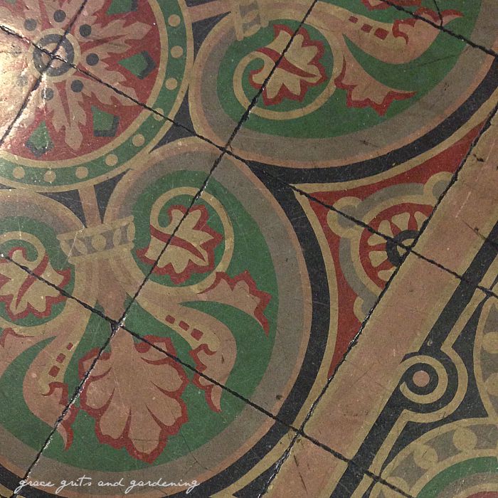 Baked tile floor. Osceola, Ar courthouse