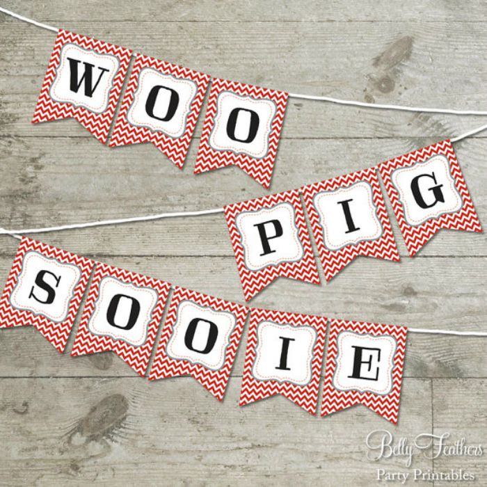 The art of the tailgate - Pig Sooie Bunting by Belly Feathers