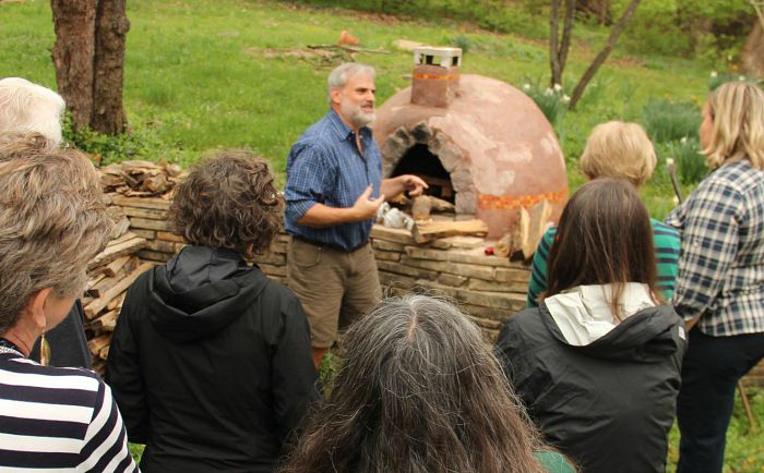 wood fired pizza making class at Olli