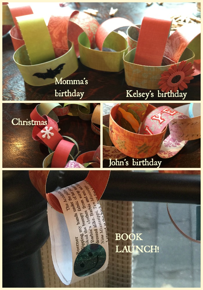 Make a paper chain to countdown to book launch and other special occasions!