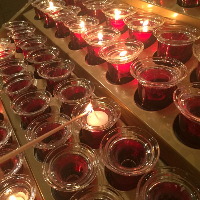 lighting a candle, St. Patrick's Cathedral