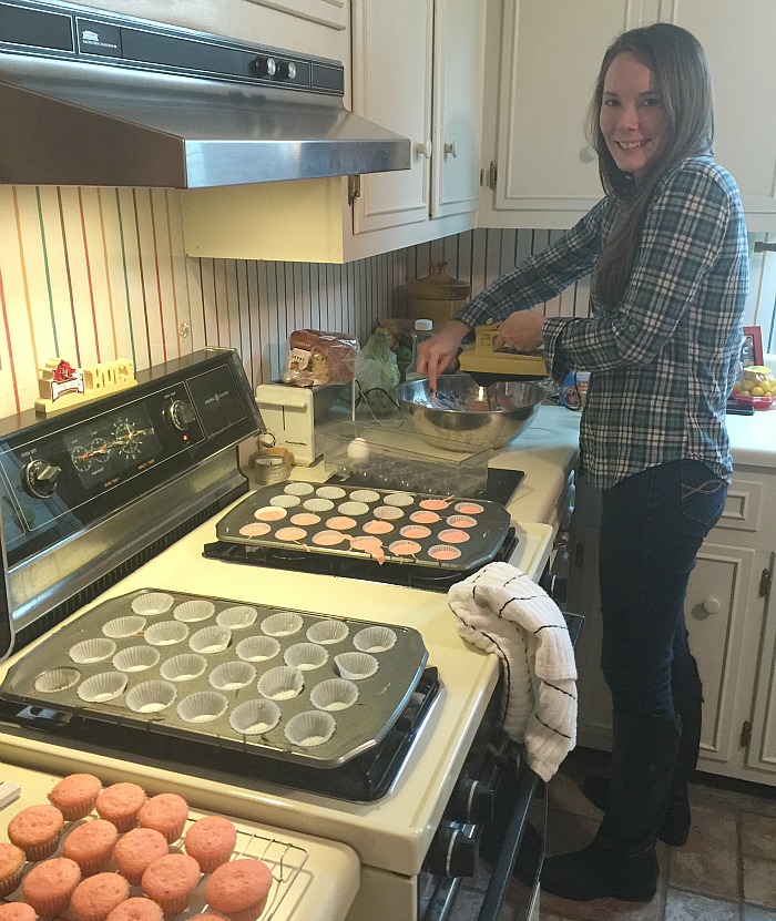 my daughter, chief cupcake maker