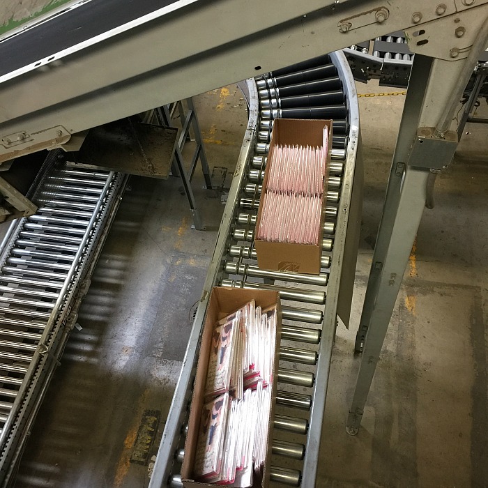 ten miles of conveyor belts in American Greetings, Osceola