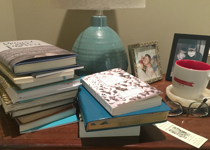 My bedside table - winter reading