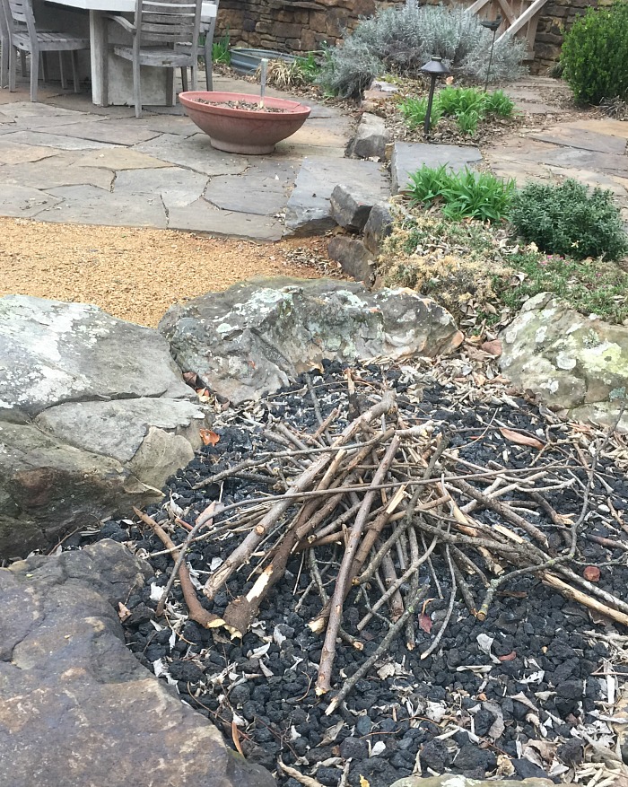 sticks for our fire pit