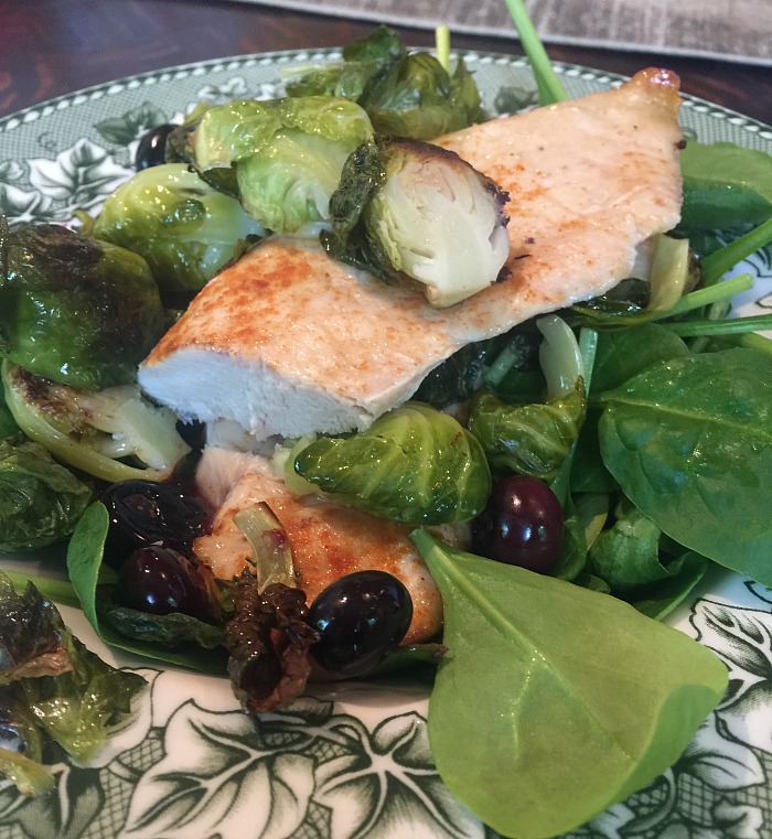brussel Sprouts and blueberries