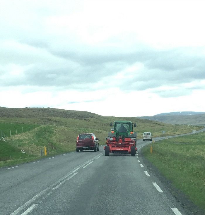 Tractor driver in Iceland
