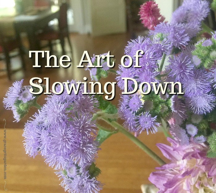 THE ART OF SLOWING DOWN