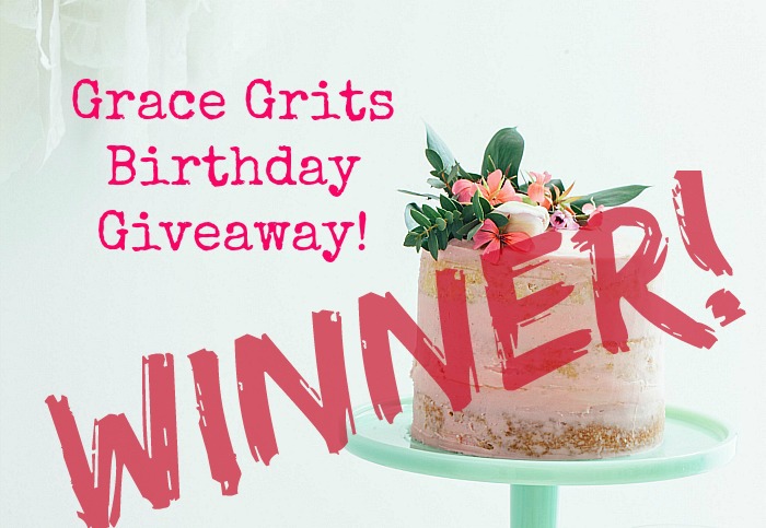 Grace Grits Birthday Giveaway Winner