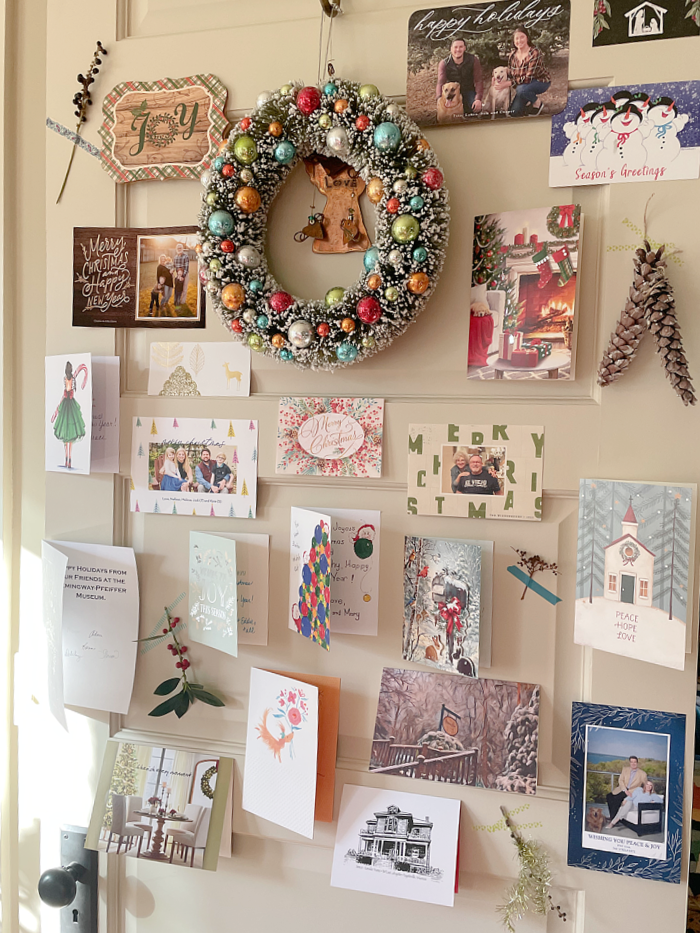 Christmas cards and nature display