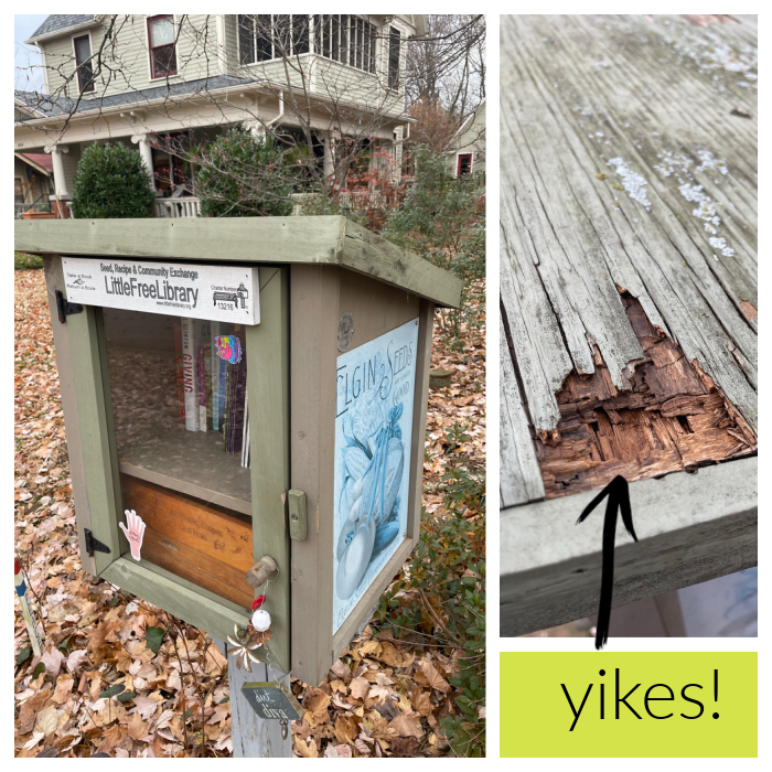 little free library roof repair